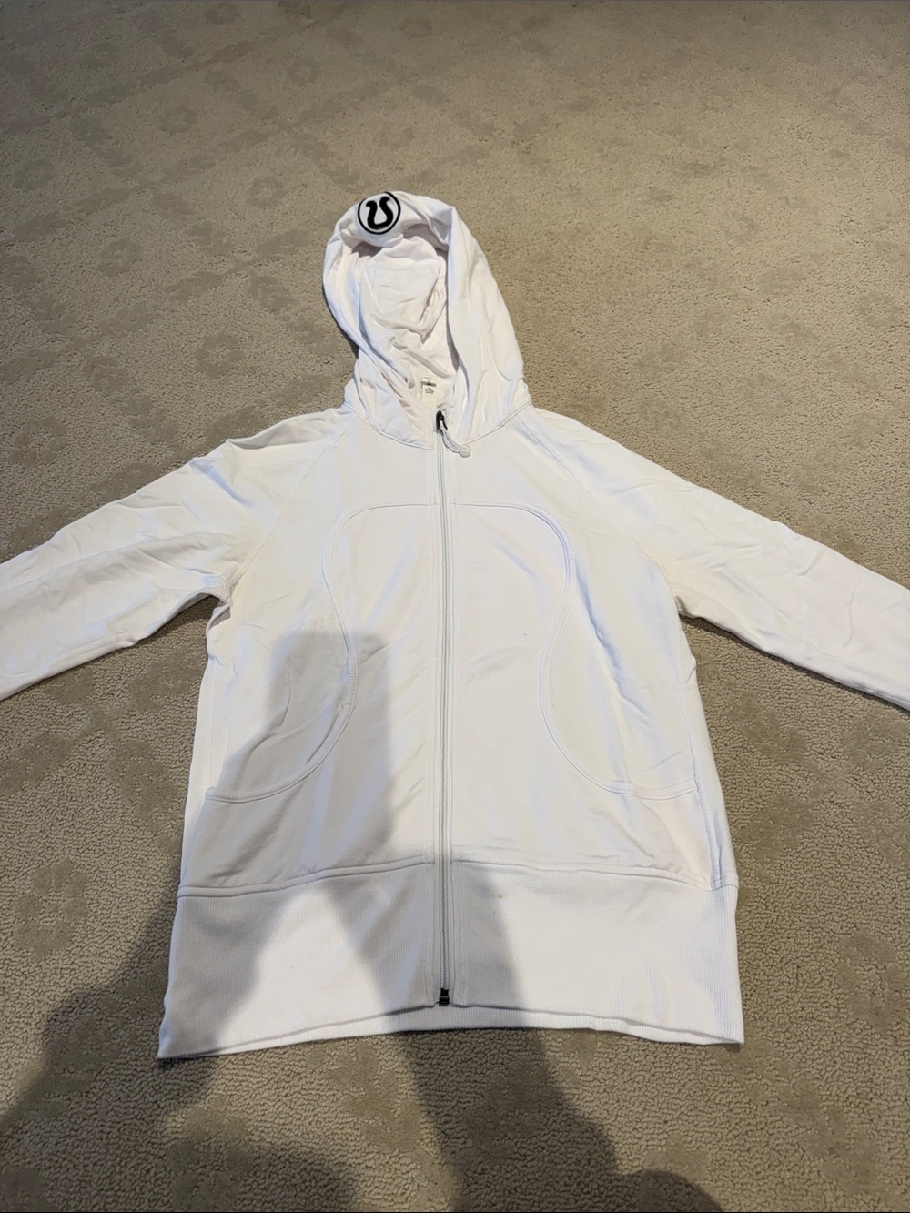 lululemon athletica White Hooded Full-Zip Jacket